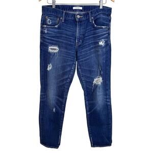 Moussy Vintage ISKO Comfort Ace Skinny Jeans Blue Distressed Ripped Women’s 30